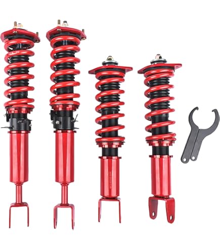 Amazon.com: JDMSPEED New Red Full Coilover Struts Shock